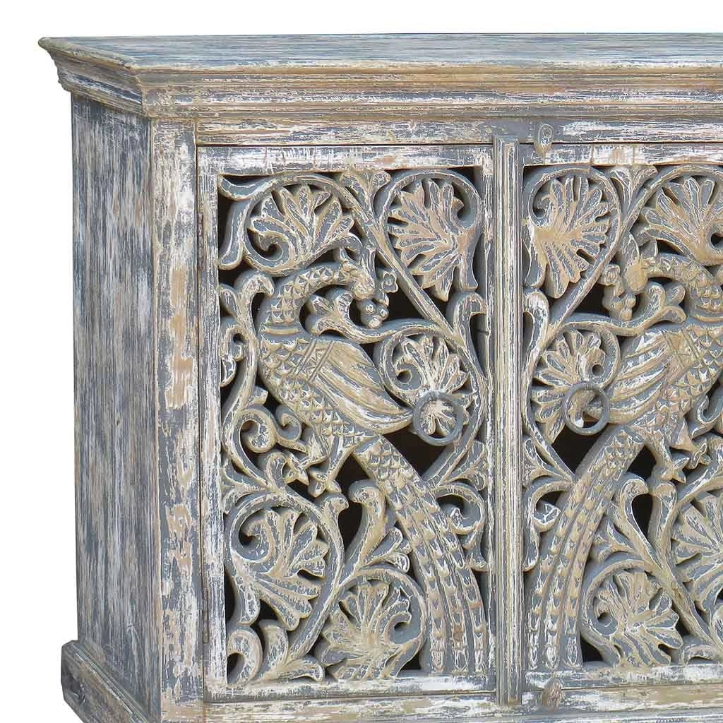 Credenza artigianale in legno 180x40x90h cm