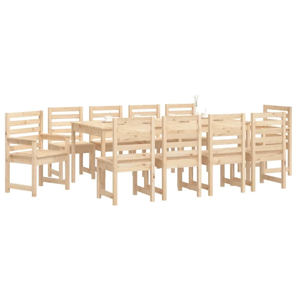 Set da Pranzo da Giardino 11 pz in Legno Massello di Pino 3154719