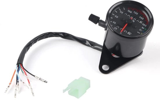 Sistema di misura della velocità con alta visualizzazione digitale - Odometere universale - Adatto per motori - Installazione facile - Massimo 160 km/h - Indicatori LED - Sistema di misura della velocità per motocicletta