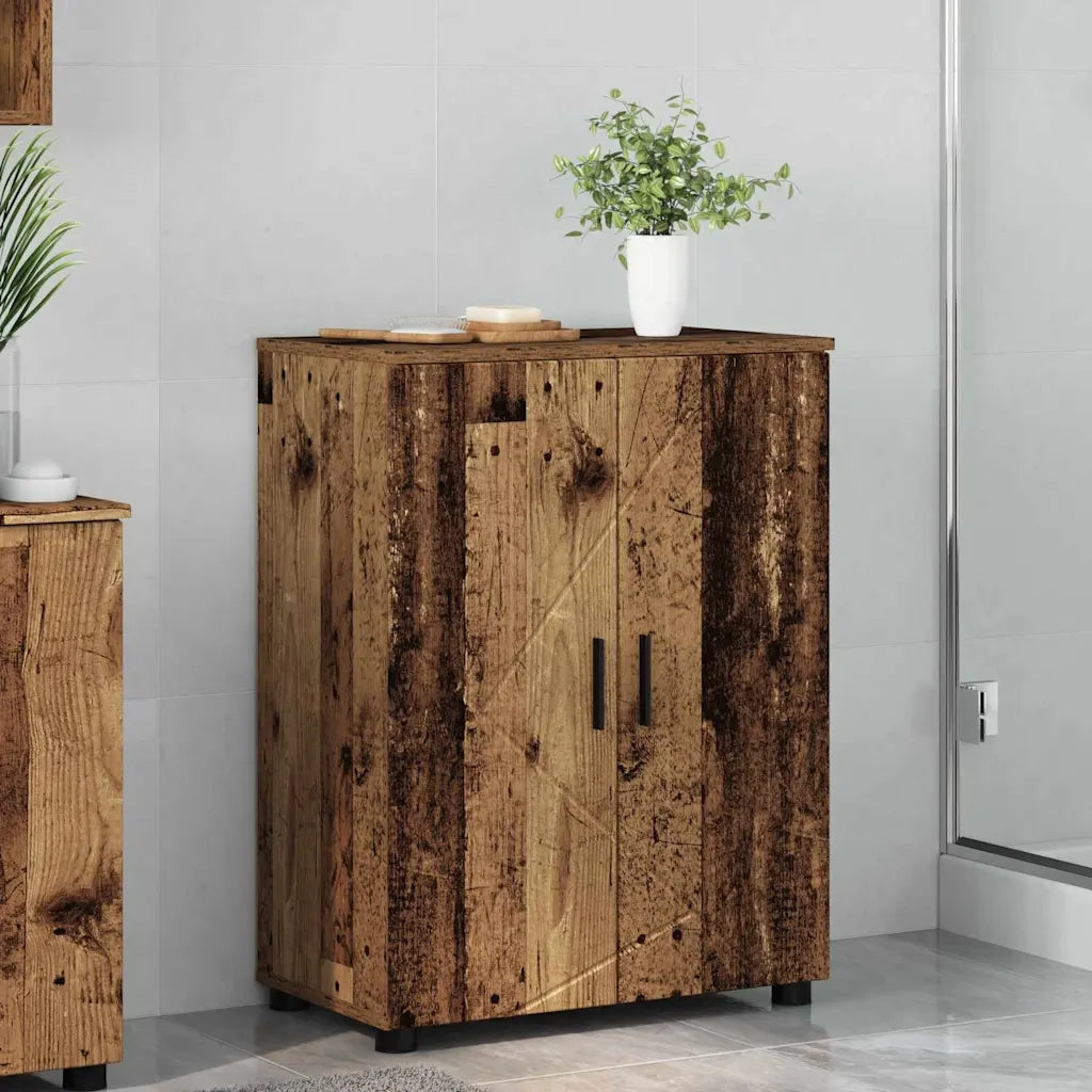 Mobile da Bagno con archiviazione Legno vecchio 60 x 35 x 80 cm 883312