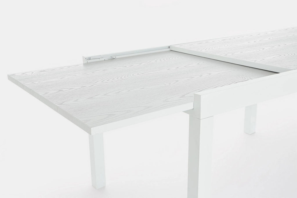 Tavolo Allungabile da Esterno 135-270x90x75h cm in Alluminio Cliv Bianco