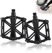 Pedali per bicicletta 9/16 pollici - Pedali in alluminio leggero - Antiscivolo - Piattaforma ampia 85x115 mm - Resistente allo shock - Cuscinetti a sfera morbidi - Accessori per bicicletta