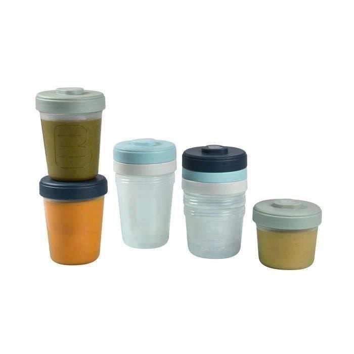 BEABA Set 2nd age 8 porzioni clip - (4x150ml + 4x250ml)