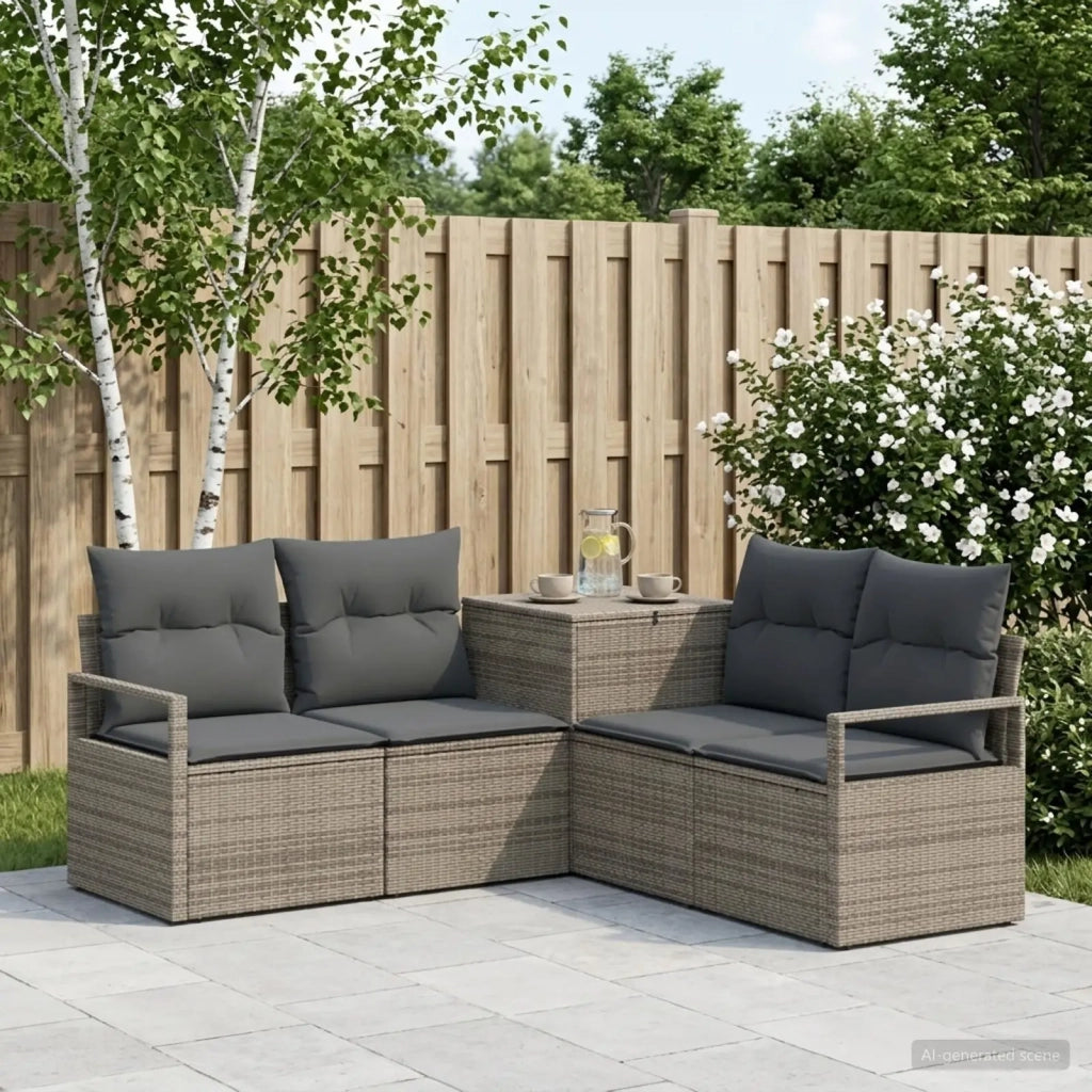 Set di divani 5 pz Grigio e Grigio Scuro 3447798