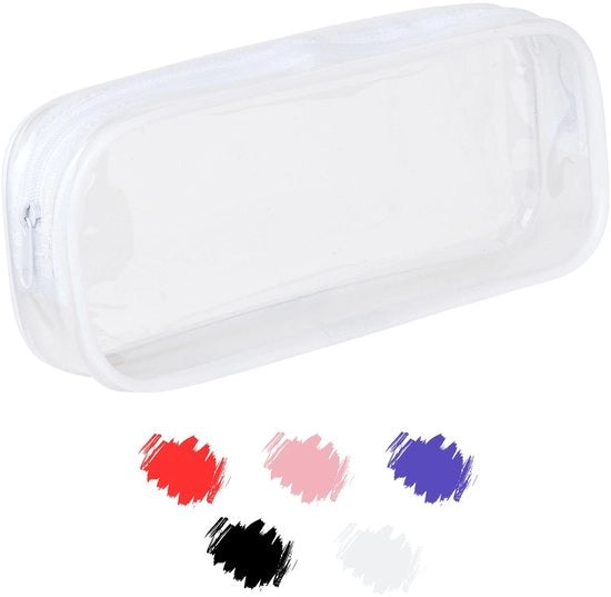 Etui in Vetro Bianco, Etui Ronde in PVC per Donna, Etui Borsetta Etui per Ragazzi delle Scuole, Tazze Cosmetiche per la Scuola, Università, Ufficio, Esami