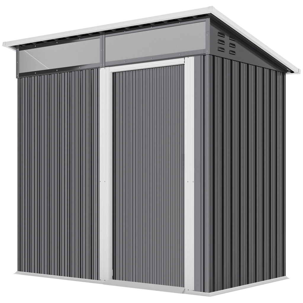Casetta da Giardino in Metallo ¨C Minimal ¨C 195x122x159 cm Grigio