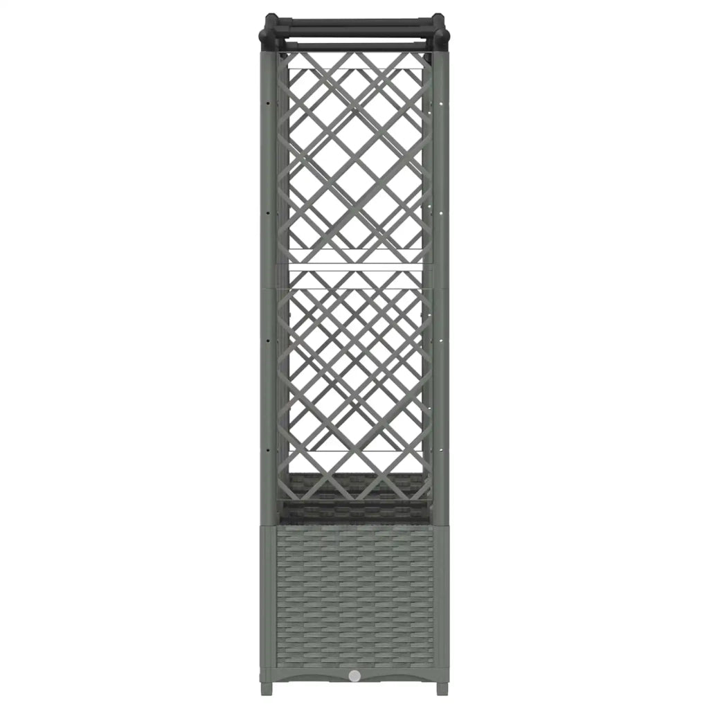 Letto Rialzato con Griglia e Tetto Grigio Chiaro PP 42032586