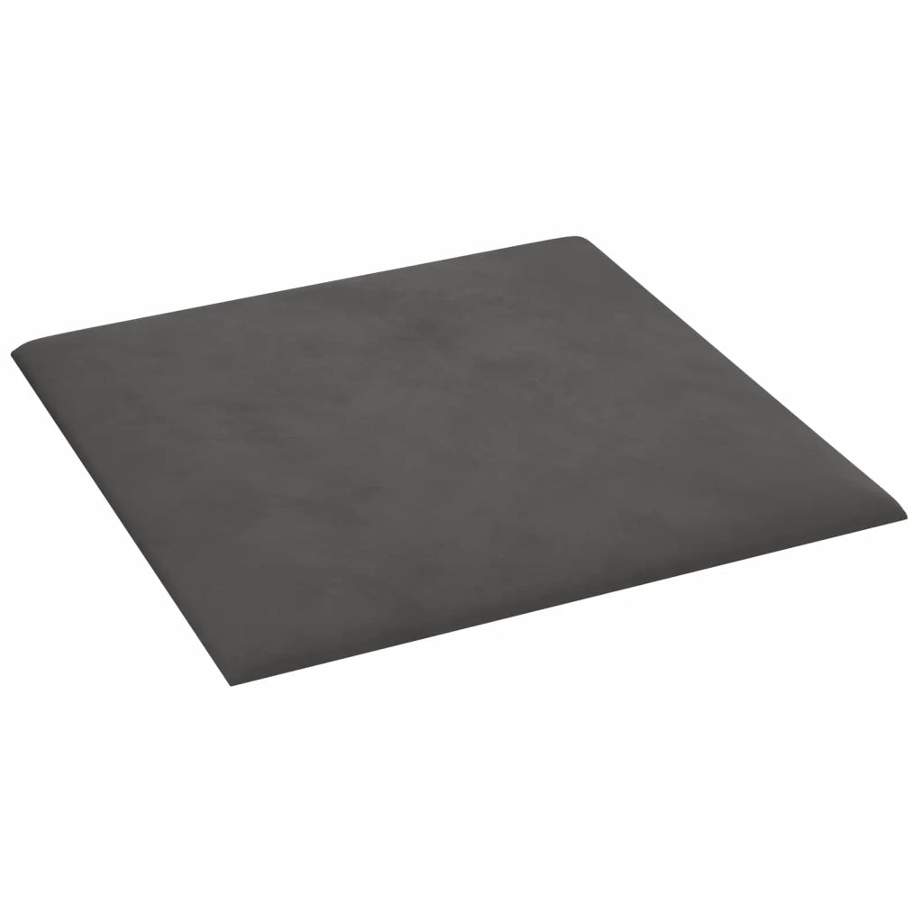 Testiera da Parete 12 pcs Grigio scuro 30 x 30 cm Velluto 4008328