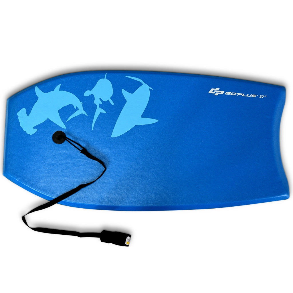 Tavola da surf con cinturino per piedi, Bodyboard tavola per bambini/adulti 94x48x6cm Blu e bianco-Tavole da surf e accessori