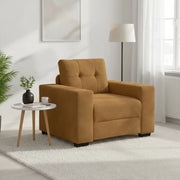 Divano Sedia-Poltrona-Sofa Relax Marrone 60 cm Velluto 844074