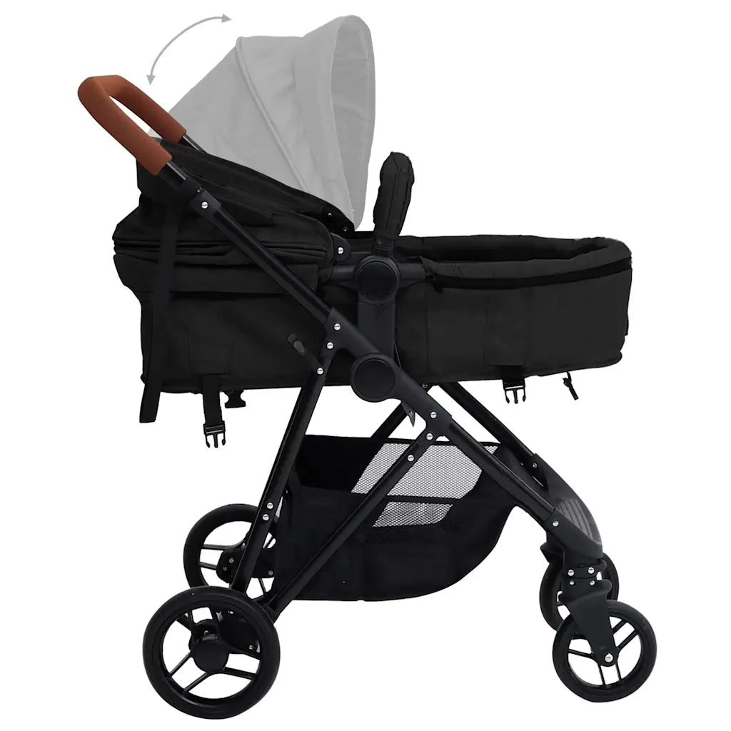 Passeggino 3 in 1 Antracite e Nero in Acciaio CFW7257260