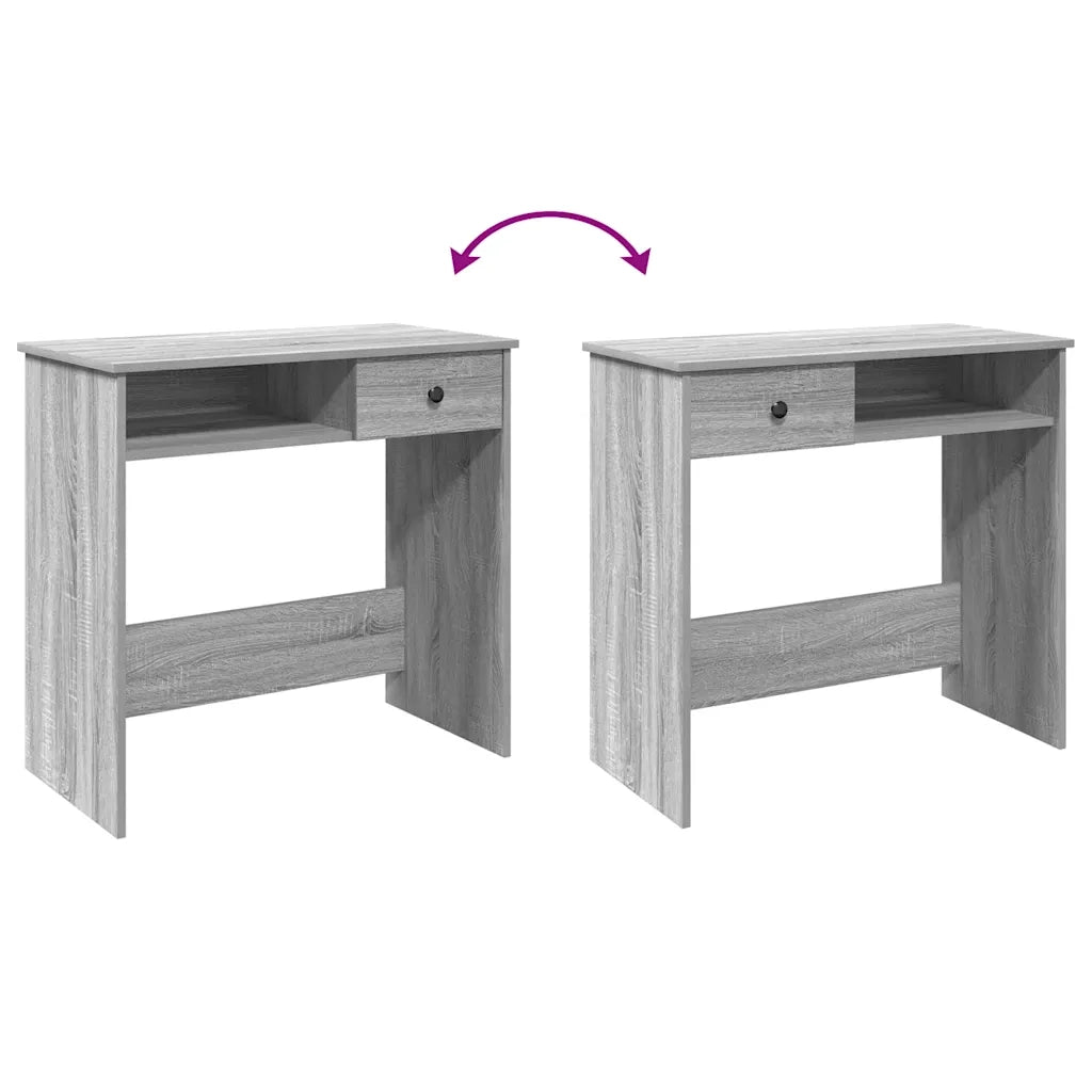 vidaXL Scrivania Grigio Sonoma 80x40x75 cm in Legno Multistrato