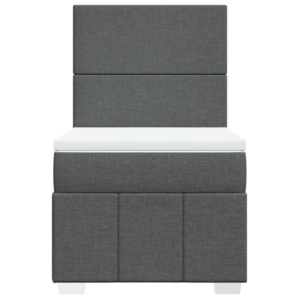 Giroletto a Molle con Materasso Grigio Scuro 100x200 cm Tessuto 3293873