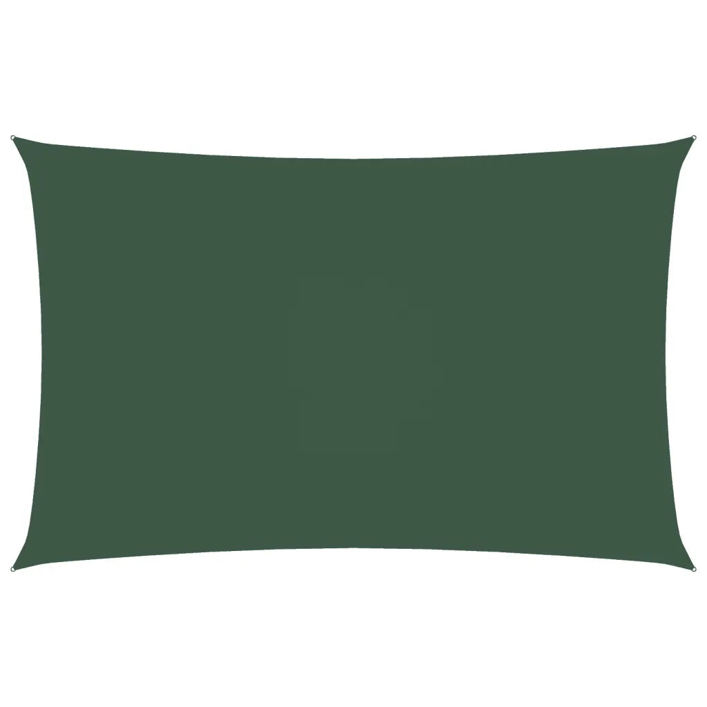 Parasole a Vela Oxford Rettangolare 2,5x5 m Verde Scuro 135484
