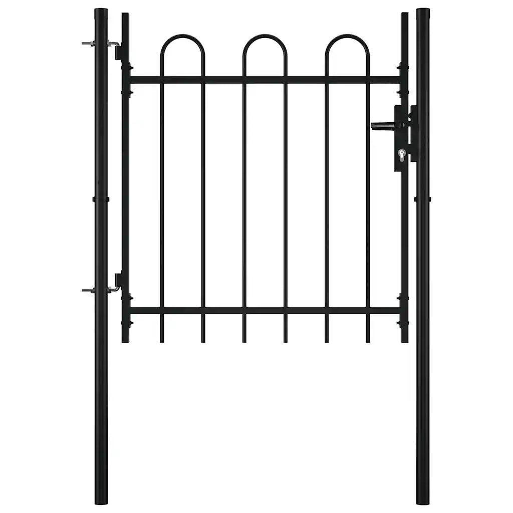 Cancello per recinzione a una porta Boxtel con parte superiore ad arco 100 x 75 cm 144361