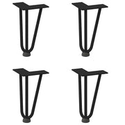 Set di 4 gambe a forcina per tavolino da caffè 20 cm design moderno stabili in acciaio nero massiccio 02_0056731