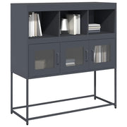 Credenza Antracite 100,5x39x107 cm in Acciaio Laminato a Freddo