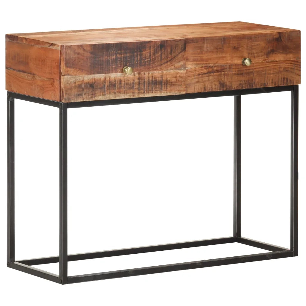 Tavolo Consolle 90x35x75 cm in Legno Grezzo di Acacia 320917