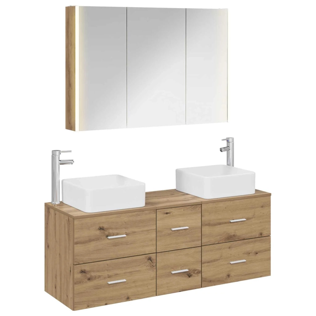 Set di mobili per il bagno 4 pcs Rovere Artigianale 3406790