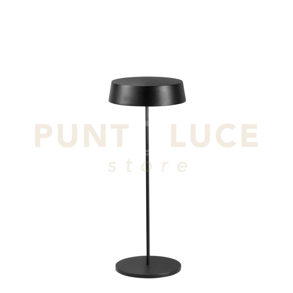 LAMPADA DA TAVOLO RICARICABILE LED COCKTAIL NERA 2,2W 192LM 3000K DIMMERABILE IP54 29,5X12X12CM