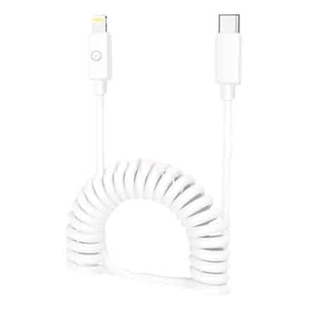 Cavo di Ricarica a Molla USB con Lightning Lostech 120 cm