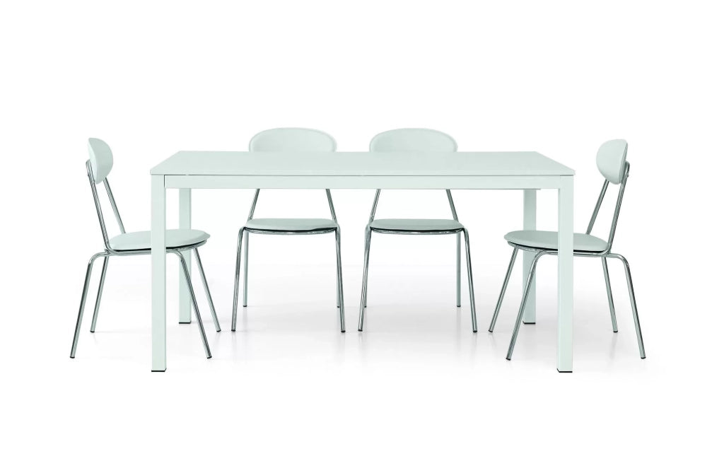 Tavolo moderno allungabile bianco frassino 160x90x76h - Mobili 2G