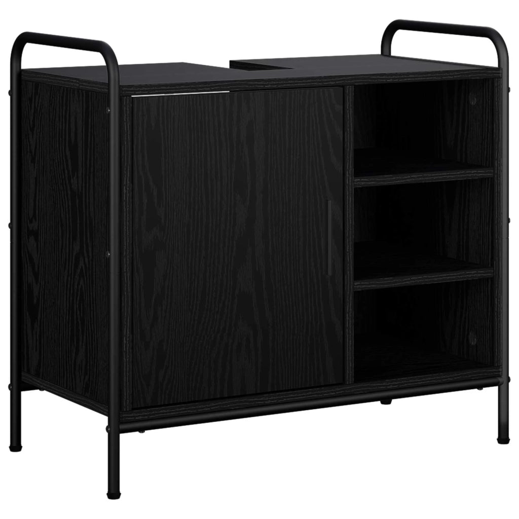 Mobile da Bagno Rovere Nero 65,5 x 34 x 61 cm 8014070