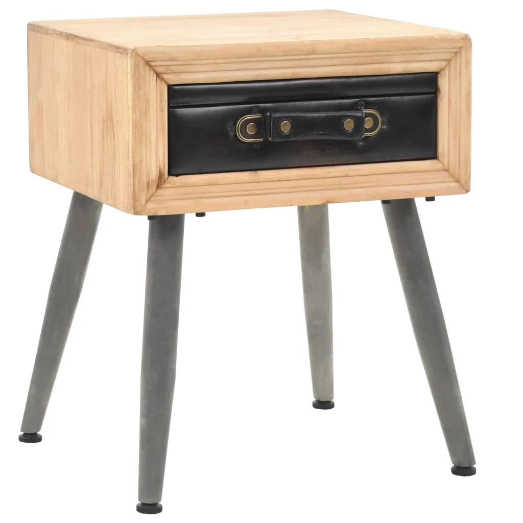 Comodino cassettiera mobile per camera da letto legno massello di abete 43 x 38 x 50 cm 1402065