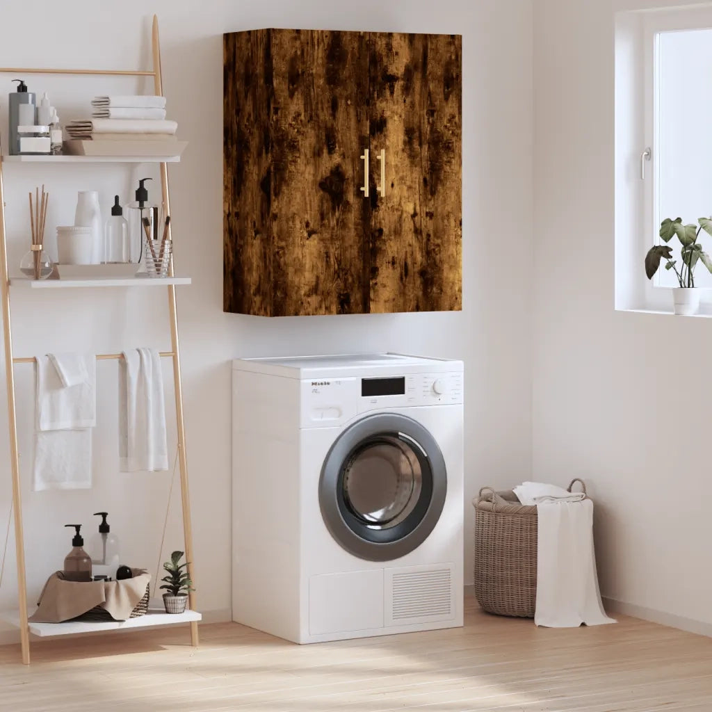 Armadietto a Muro | Mobile a Parete Rovere Fumo 69,5x34x90 cm