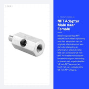 Adattatore NPT Maschio a Femmina 1/8 Pollice per Sensore di Pressione dell'Olio del Turbo