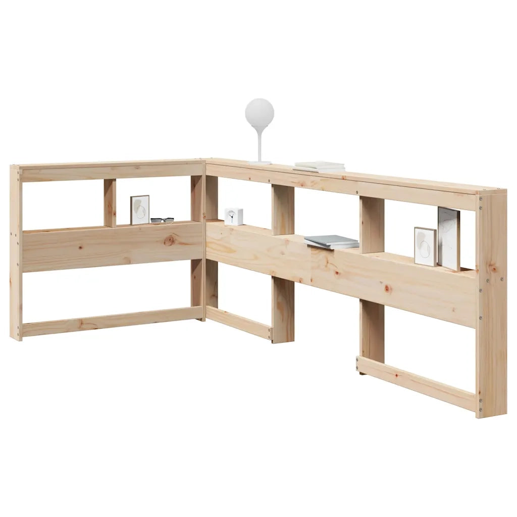 Testiera | Testata Libreria a L 80 cm in Legno Massello di Pino