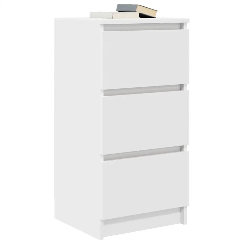 Credenza Bianca 37,5x35x76 cm in Legno Multistrato