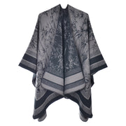 Nuovo scialle/sciarpa/scialle double-face in cashmere jacquard stampato