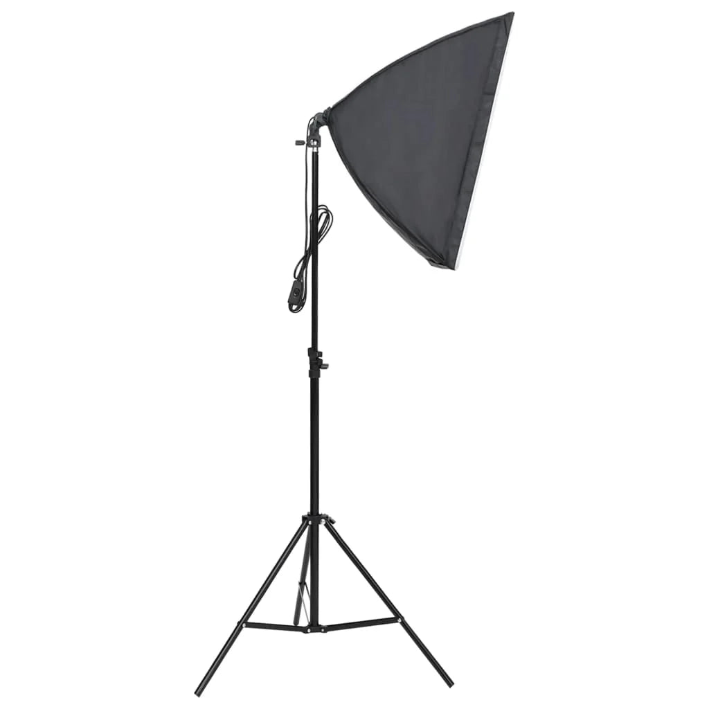 Kit per studio fotografico con illuminazione e fondale nero 02_0042411