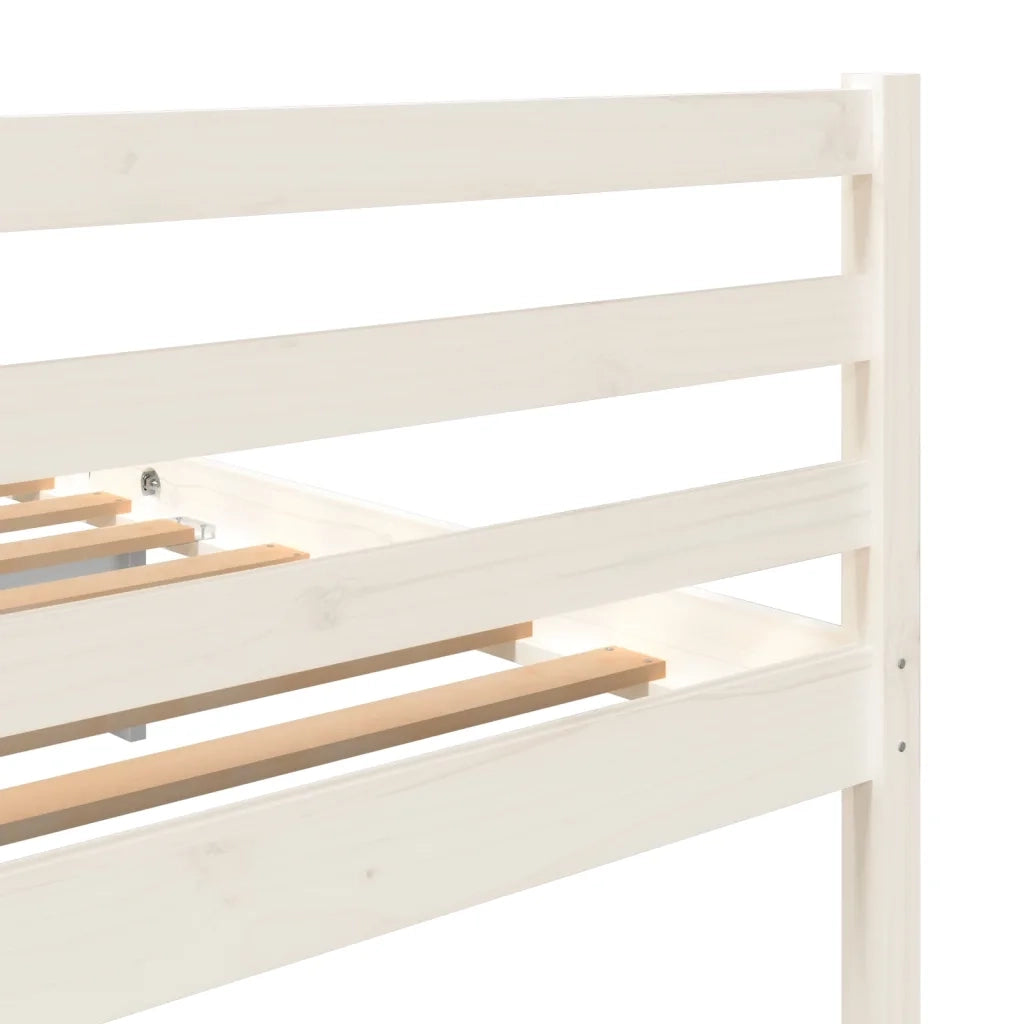 Giroletto-Struttura Letto Bianco in Legno Massello di Pino 160x200 cm 813314
