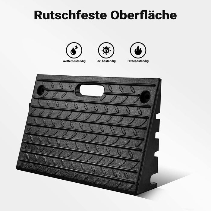 Rampa in gomma per marciapiedi e cordoli 500 x 315 x 107mm max 50 t antiscivolo, impilabile