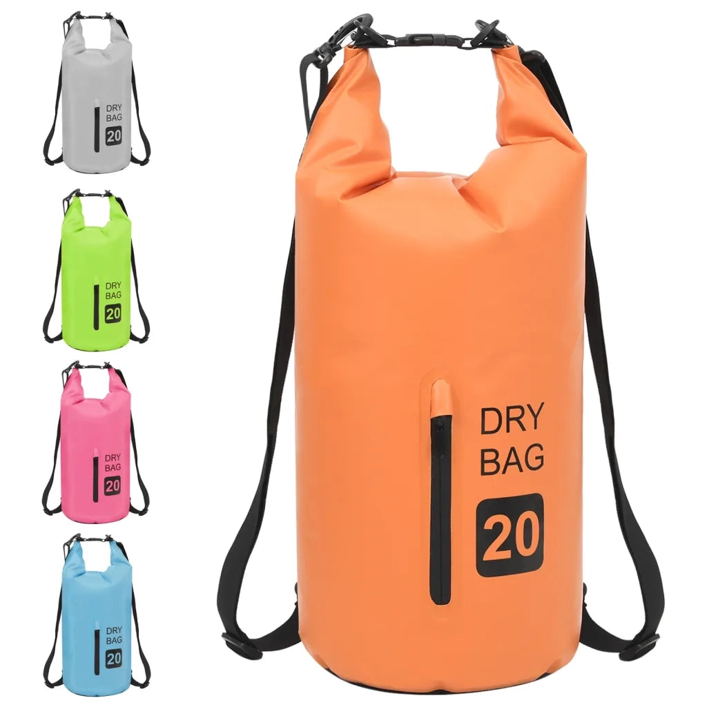 Borsa Impermeabile con Cerniera Arancione 20 L in PVC 92785