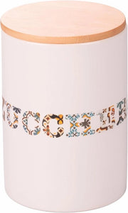 Vaso da zucchero 750 ml in ceramica con coperchio in bambù - elegante e funzionale