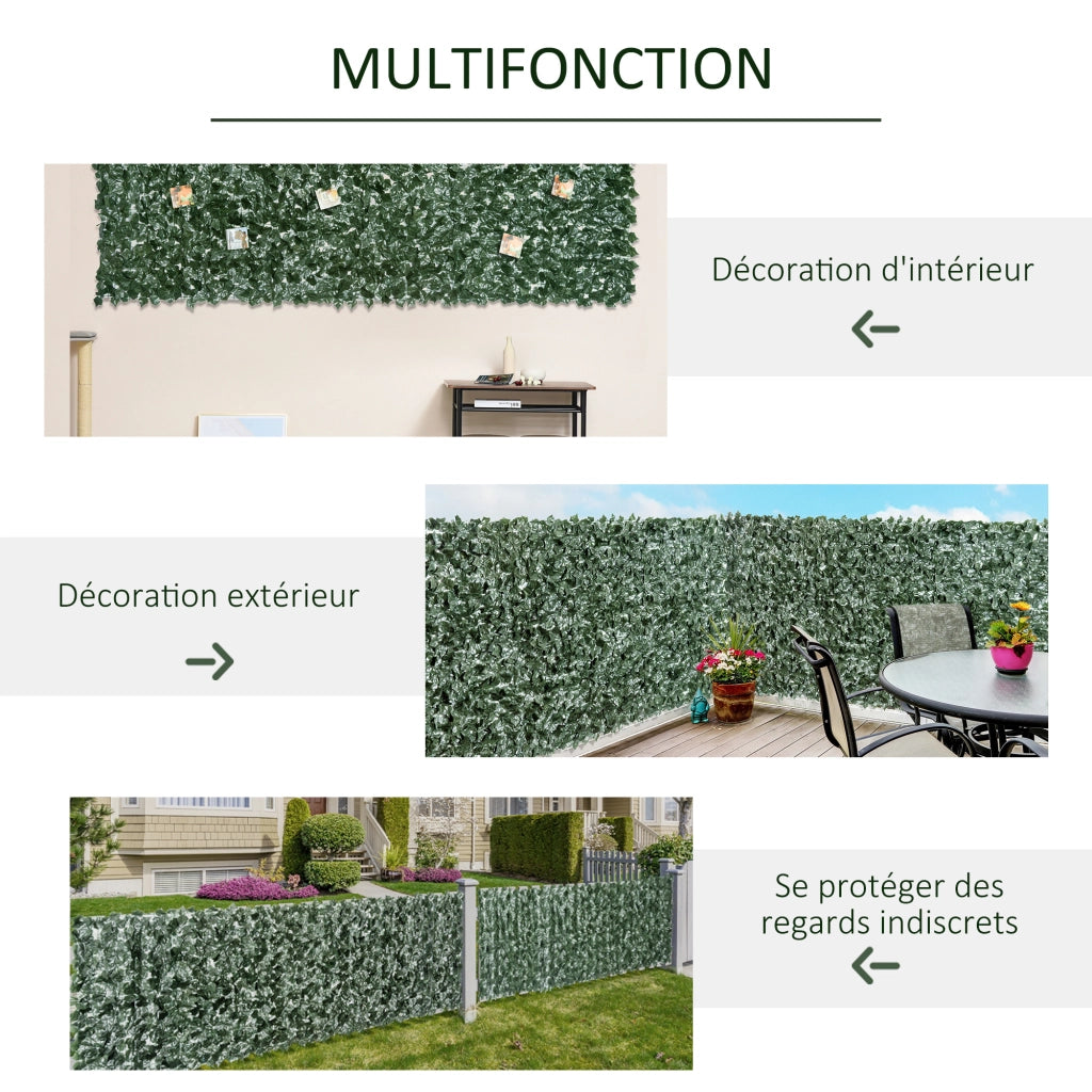Hedge Artificiale Brise-Vue Realistico 3x1.5m ¨C zephmum ¨C Verde Anti-UV