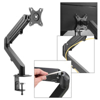 Braccio monitor da scrivania Supporto per schermi da 17-27" conforme a VESA, con molla a gas