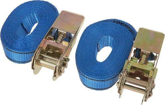 Cinture di tiraggio 800 kg 65 m cinture di tiraggio 25 mm nero 800 daN 1t - set di 2 pezzi