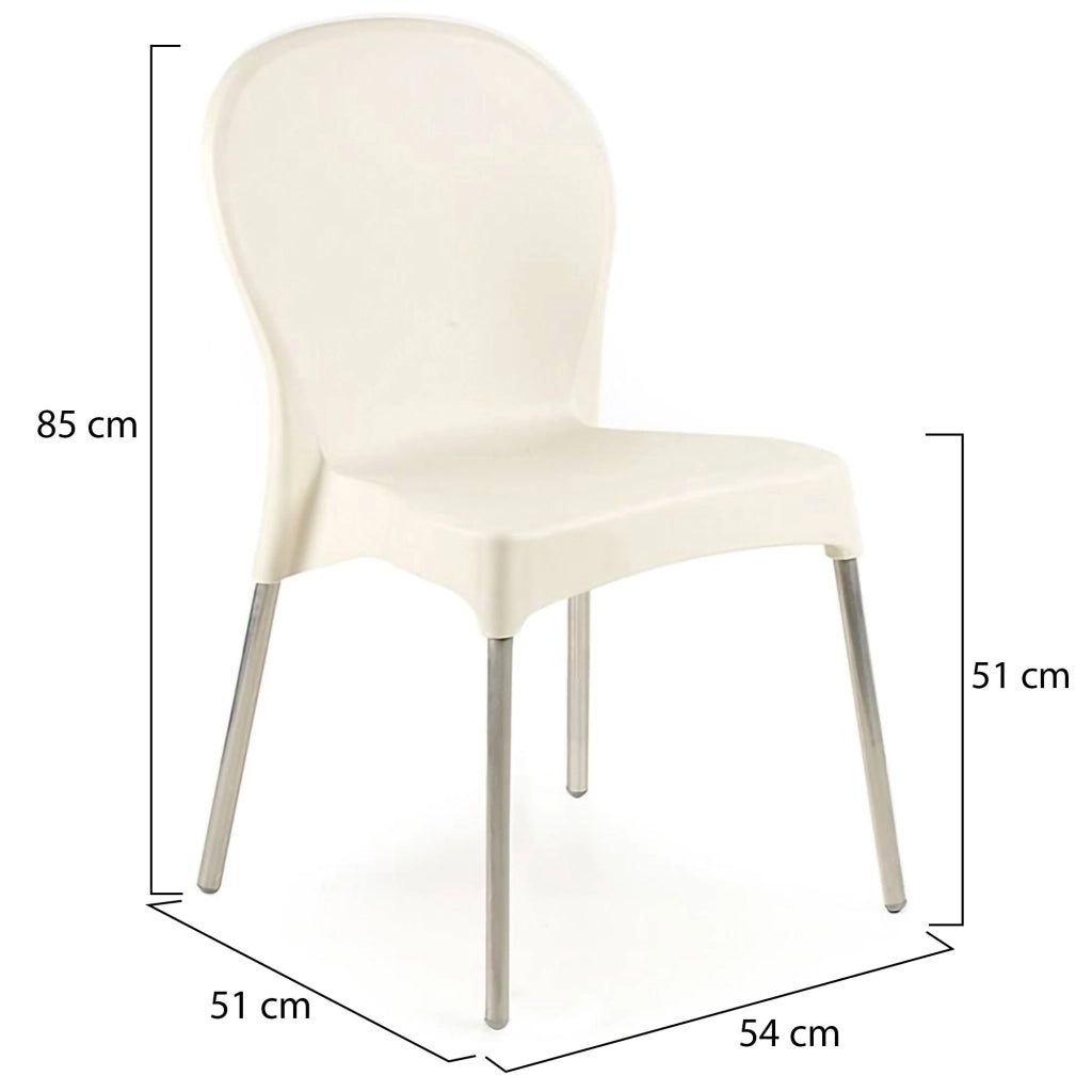 Eclectic, Sedia da Esterno 4 Sedie Made in Italy, Beige