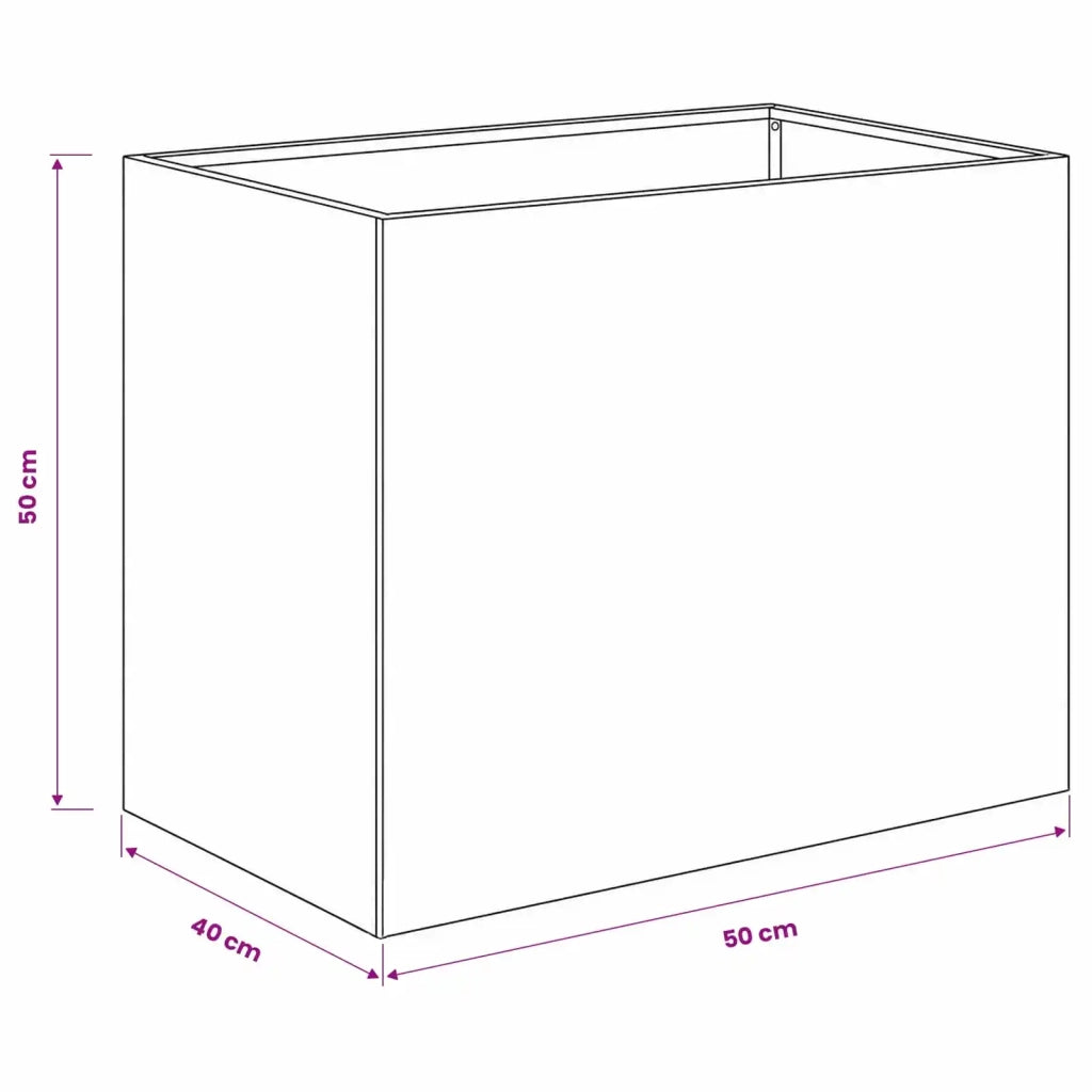 Vaso da giardino Antracite 50 x 40 x 50 cm 8005656