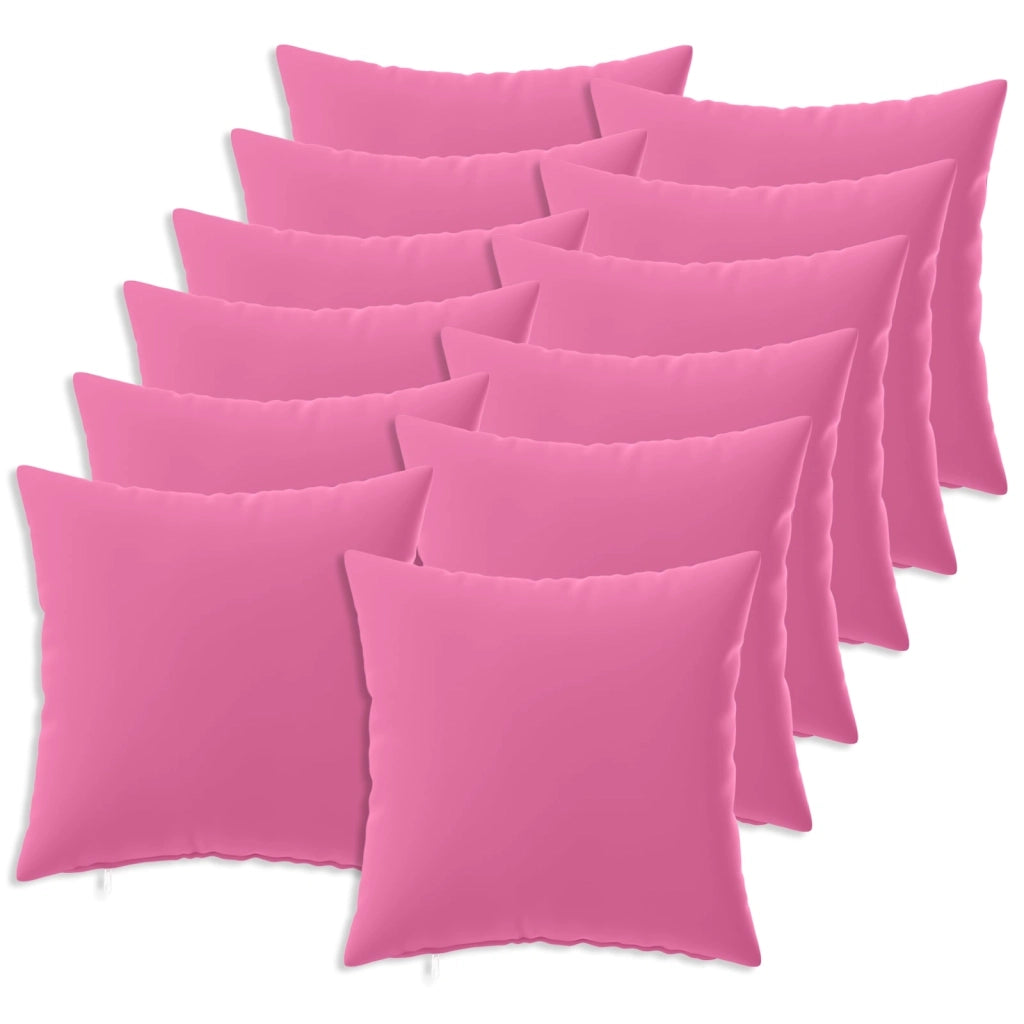 Federa 12 pcs HEERLEN Rosa 50 x 50 cm Poliestere 911016