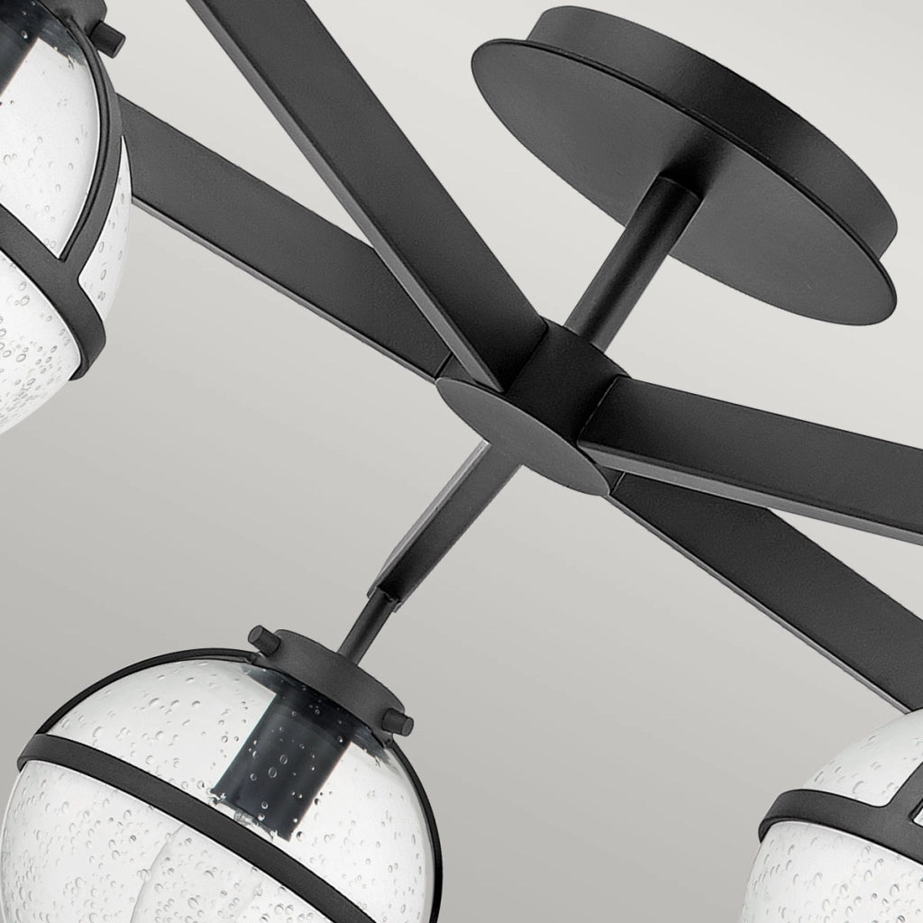Lampada sospesa Hinkley Hollis nera Ø81cm 5xE14 IP44