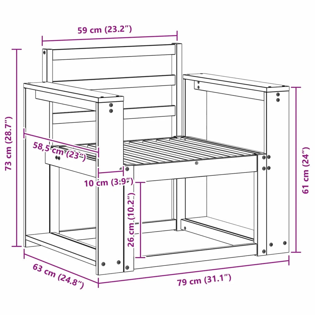 Set di divani da esterno Legno di Acacia Massello Bianco 3438978
