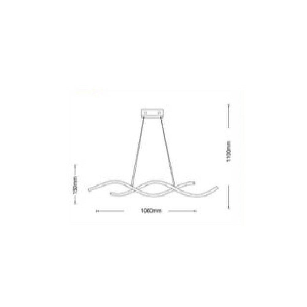 Trade Shop - Lampadario Soffitto Led Onde Intrecciate Moderno 28w Luce 3000k 6500k 4000k B56b -