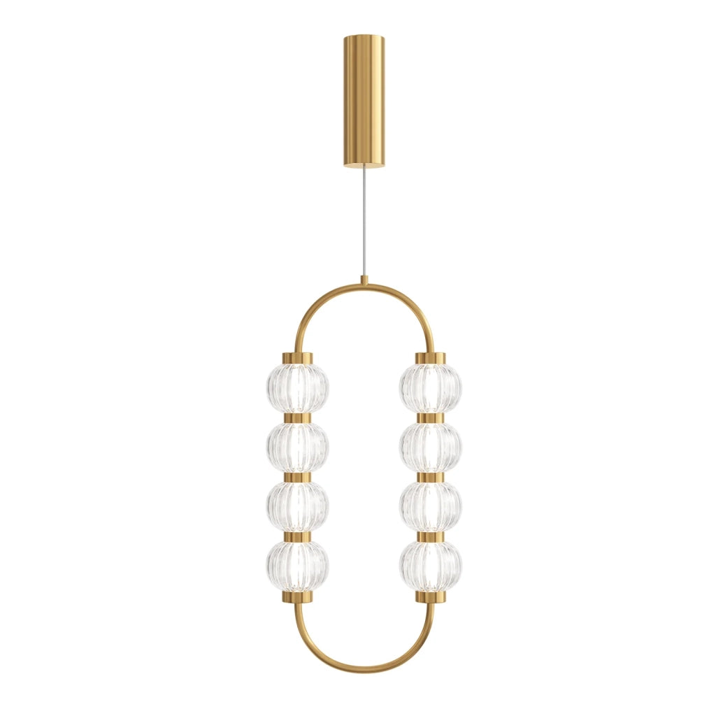 Maytoni Lampadario moderno Amulet 1 luce LED integrato oro metallo vetro