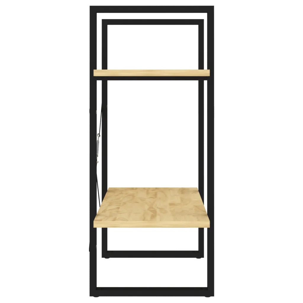 Libreria a 2 Ripiani-Scaffale per Libri-Mobile di Stoccaggio 60x30x70 cm in Legno Massello di Pino