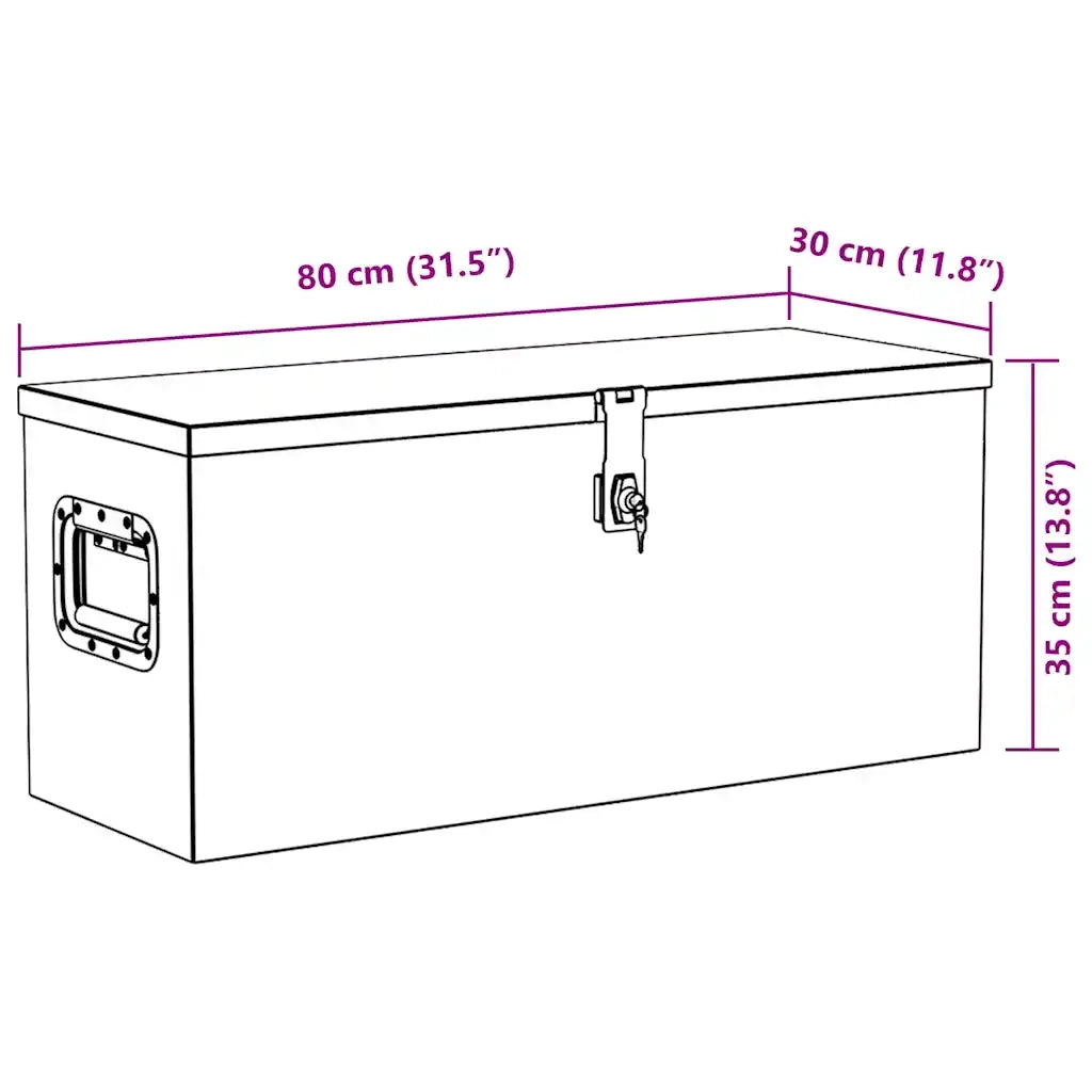 Cassetta in Alluminio 80x30x35 cm Nera  cod mxl 11701